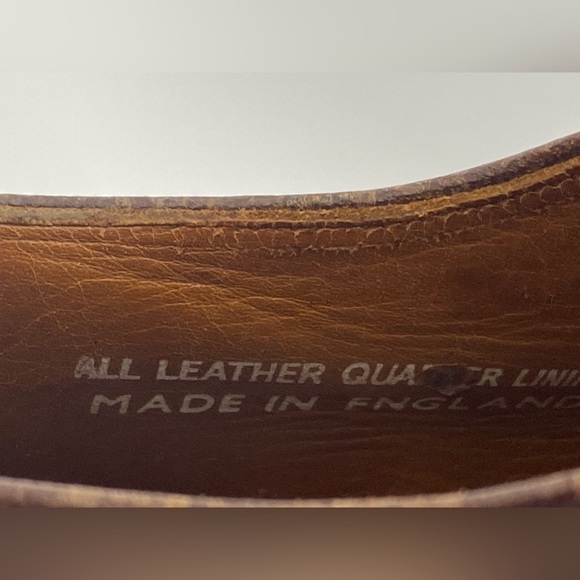 Loake Mens Size 9 (uk 8.5) Brown Exotic Leather Derby Dress Shoes England - Picture 14 of 14